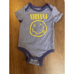 Nirvana Baby 6-9M Band‎ T-Shirt Short Sleeve Bodysuit Grunge Rock